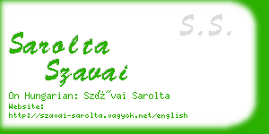 sarolta szavai business card